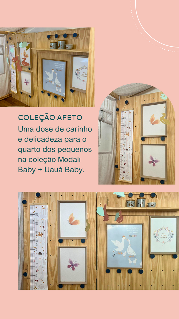 QUADRO PATINHOS COM FUNDO AZUL (MOLDURANGG)