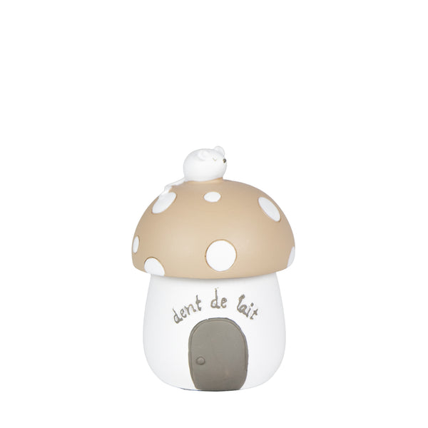 PORTA DENTE COGUMELO DE CERAMICA BEGE