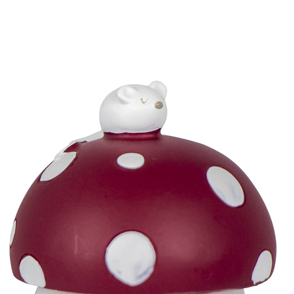 PORTA DENTE COGUMELO DE CERAMICA VERMELHO