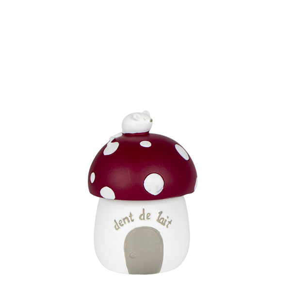 PORTA DENTE COGUMELO DE CERAMICA VERMELHO