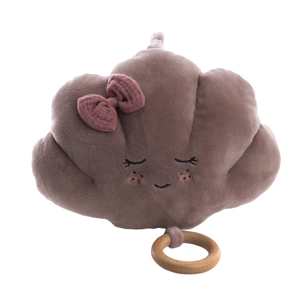 MOBILE DE PELUCIA CONCHA MUSICAL LILAS
