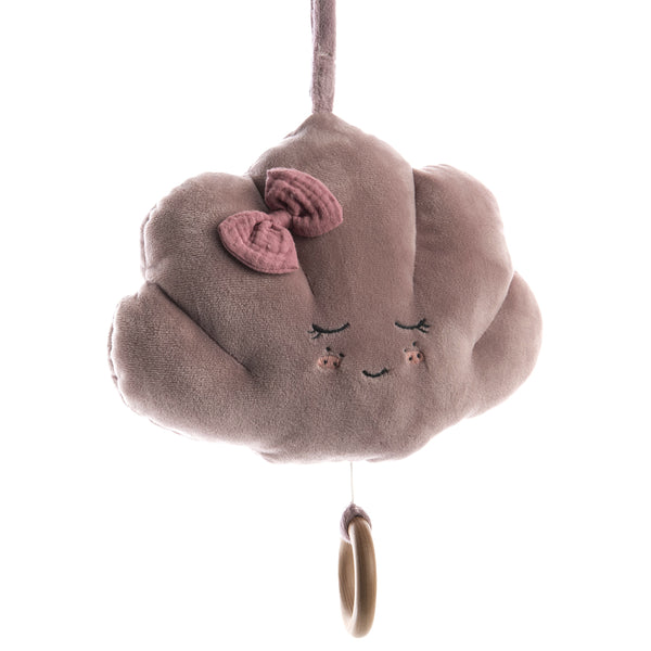 MOBILE DE PELUCIA CONCHA MUSICAL LILAS