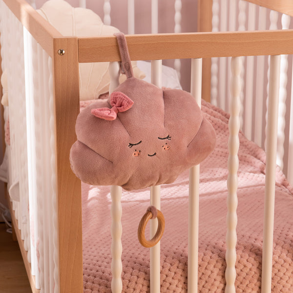 MOBILE DE PELUCIA CONCHA MUSICAL LILAS