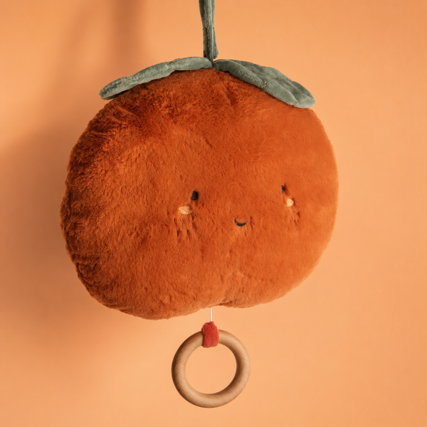 MOBILE DE PELUCIA LARANJA MUSICAL