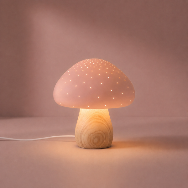 LUMINARIA COGUMELO ROSA