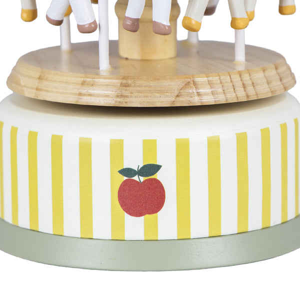 CARROSSEL MUSICAL MACA AMARELO E VERDE