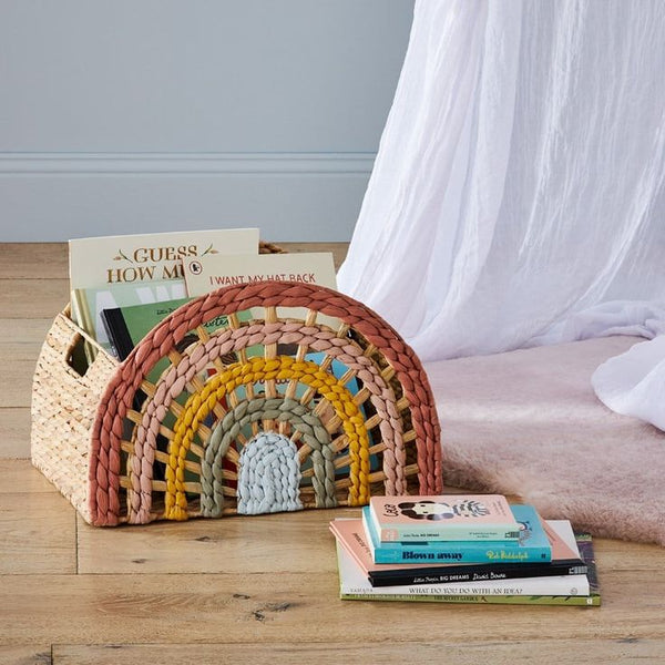 CESTO ARCO IRIS COLORIDO ORGANIZADOR DE BRINQUEDOS