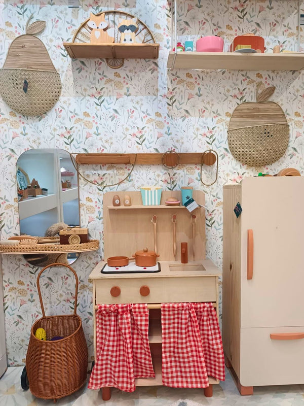 COZINHA DE MADEIRA RETRO FOGAO ELETRONICO DE BRINCADEIRA PARA CRIANCA