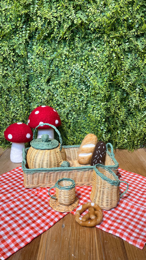 JOGO DE XICARA DE CHA DE RATTAN