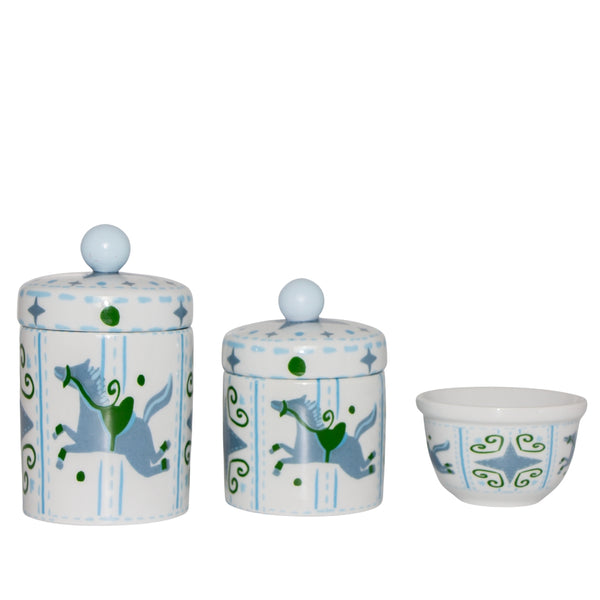 KIT HIGIENE AMEISE CARROSSEL AZUL E VERDE