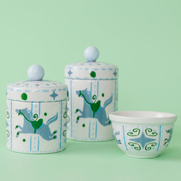 KIT HIGIENE AMEISE CARROSSEL AZUL E VERDE
