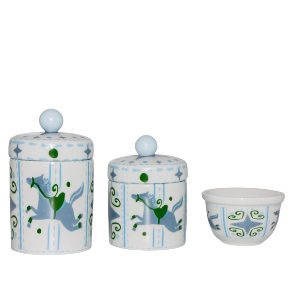 KIT HIGIENE AMEISE CARROSSEL AZUL E VERDE