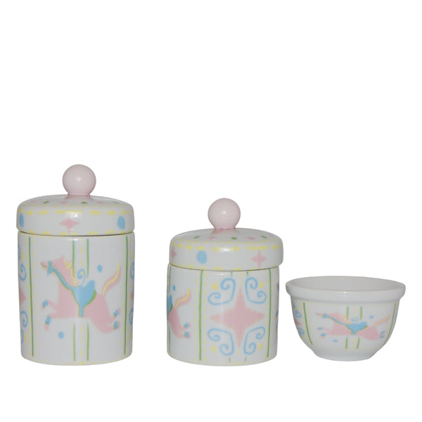 KIT HIGIENE AMEISE CARROSSEL ROSA E AZUL