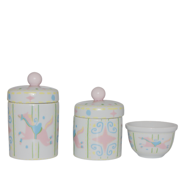 KIT HIGIENE AMEISE CARROSSEL ROSA E AZUL