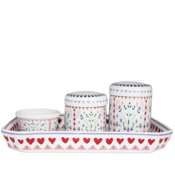 KIT HIGIENE AMEISE ENCANTO LILAS COM BANDEJA