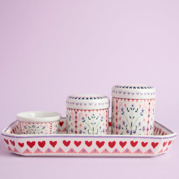 KIT HIGIENE AMEISE ENCANTO LILAS COM BANDEJA