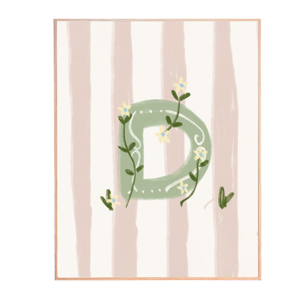 QUADRO LETRA D ENCANTO AMEISE - MOLDURAR