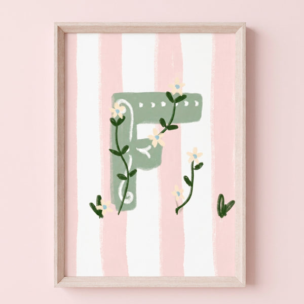 QUADRO LETRA F ENCANTO AMEISE - MOLDURAR