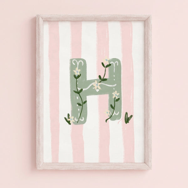 QUADRO LETRA H ENCANTO AMEISE - MOLDURAR