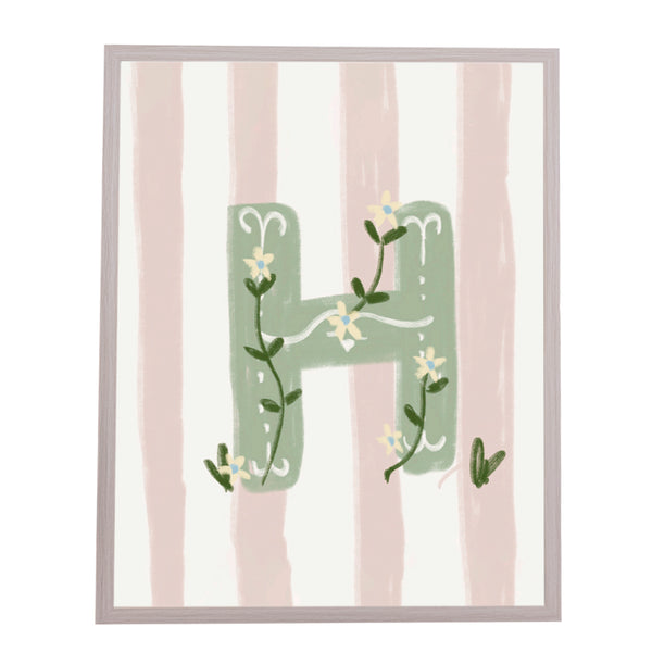 QUADRO LETRA H ENCANTO AMEISE - MOLDURAR