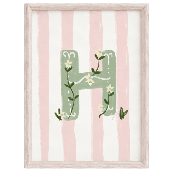 QUADRO LETRA H ENCANTO AMEISE - MOLDURAR