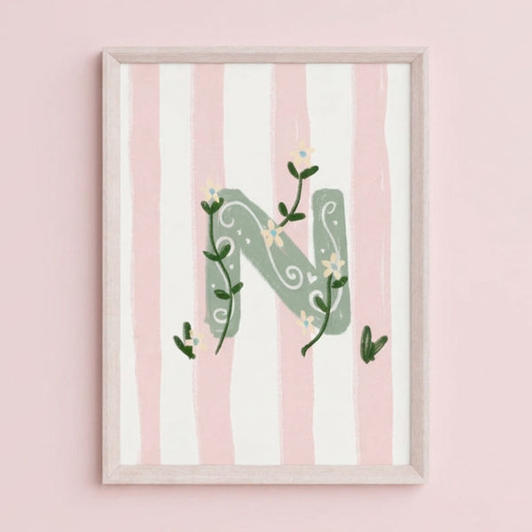 QUADRO LETRA N ENCANTO AMEISE - MOLDURAR