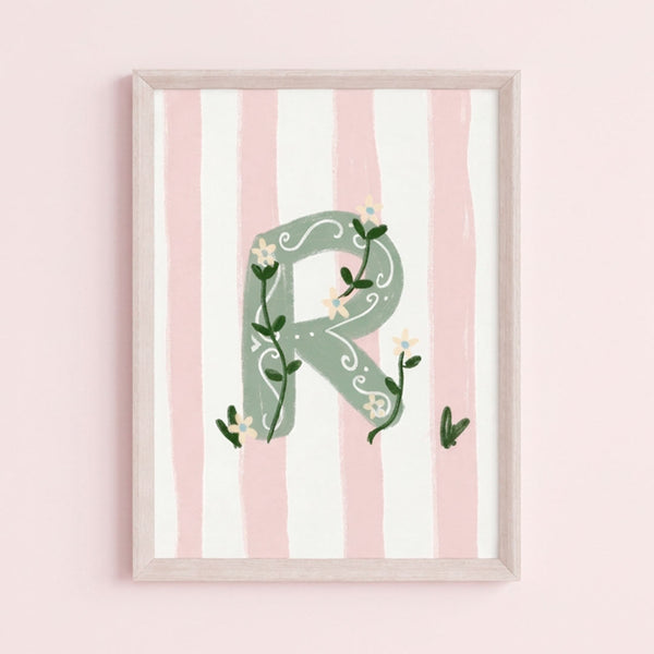 QUADRO LETRA R ENCANTO AMEISE - MOLDURAR