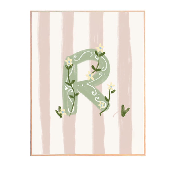 QUADRO LETRA R ENCANTO AMEISE - MOLDURAR