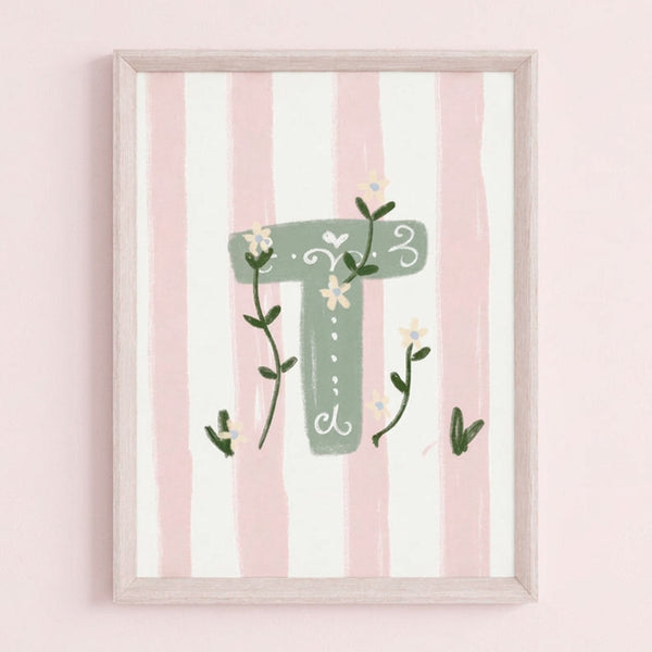 QUADRO LETRA T ENCANTO AMEISE - MOLDURAR