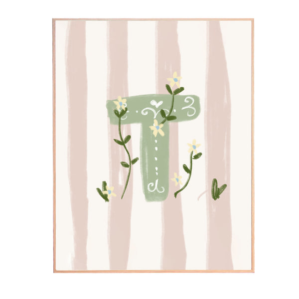 QUADRO LETRA T ENCANTO AMEISE - MOLDURAR