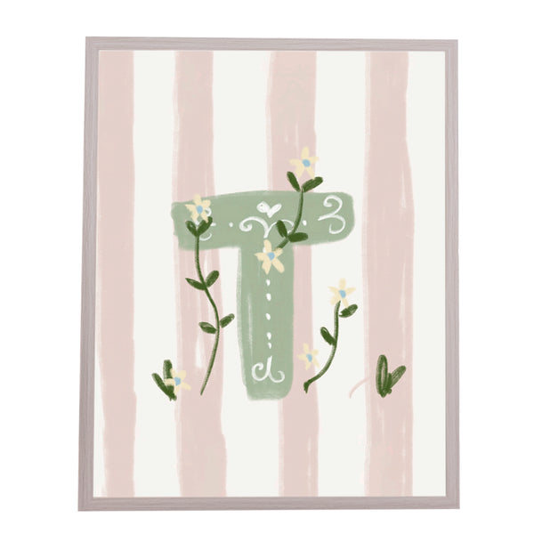 QUADRO LETRA T ENCANTO AMEISE - MOLDURAR
