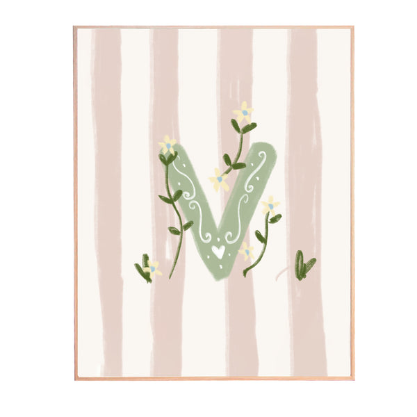 QUADRO LETRA V ENCANTO AMEISE - MOLDURAR