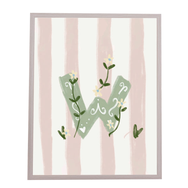 QUADRO LETRA W ENCANTO AMEISE - MOLDURAR