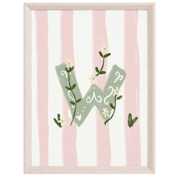 QUADRO LETRA W ENCANTO AMEISE - MOLDURAR