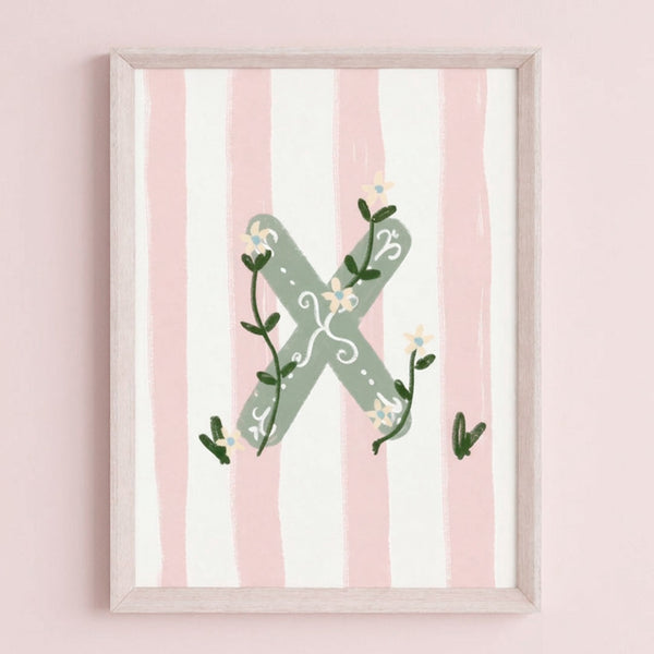 QUADRO LETRA X ENCANTO AMEISE - MOLDURAR