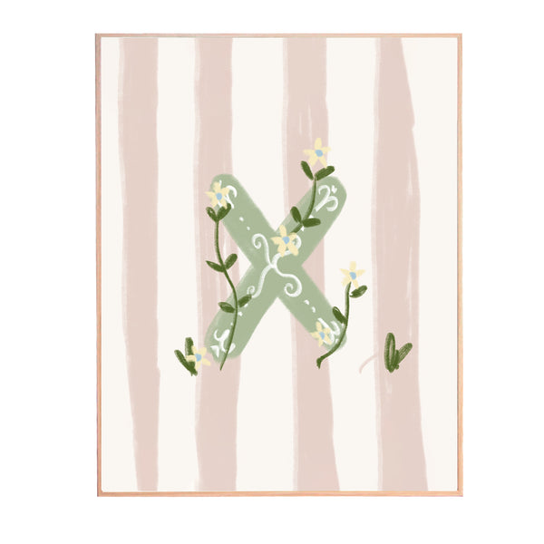 QUADRO LETRA X ENCANTO AMEISE - MOLDURAR