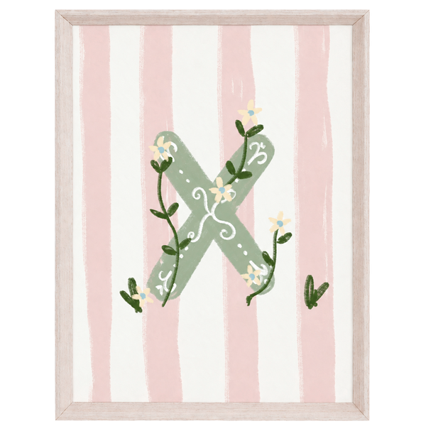QUADRO LETRA X ENCANTO AMEISE - MOLDURAR
