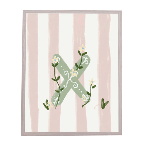 QUADRO LETRA X ENCANTO AMEISE - MOLDURAR