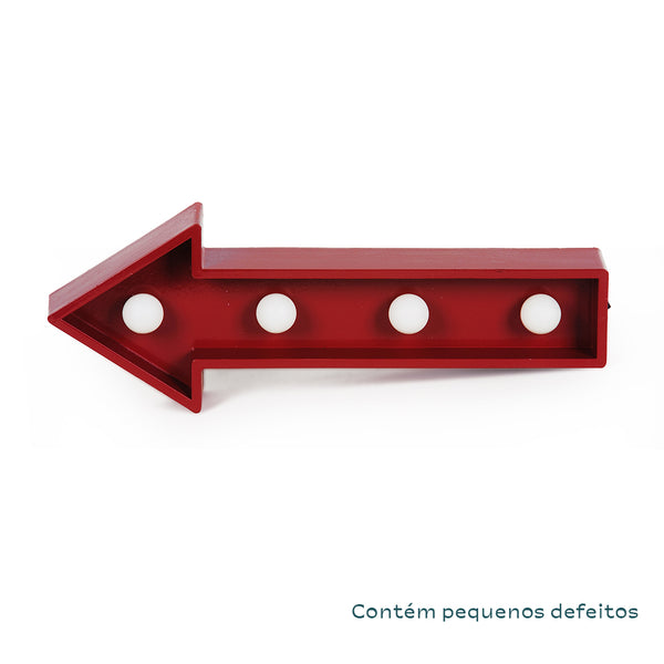 JOGO DE DUAS LUMINARIAS DE PAREDE A PILHA FLECHA