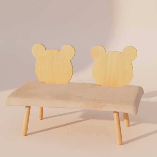 BANCO DE MADEIRA URSINHOS COM ALMOFADA