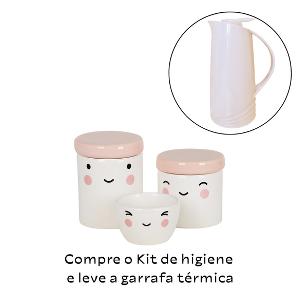 KIT HIGIENE 3PC ROSTINHOS ROSA