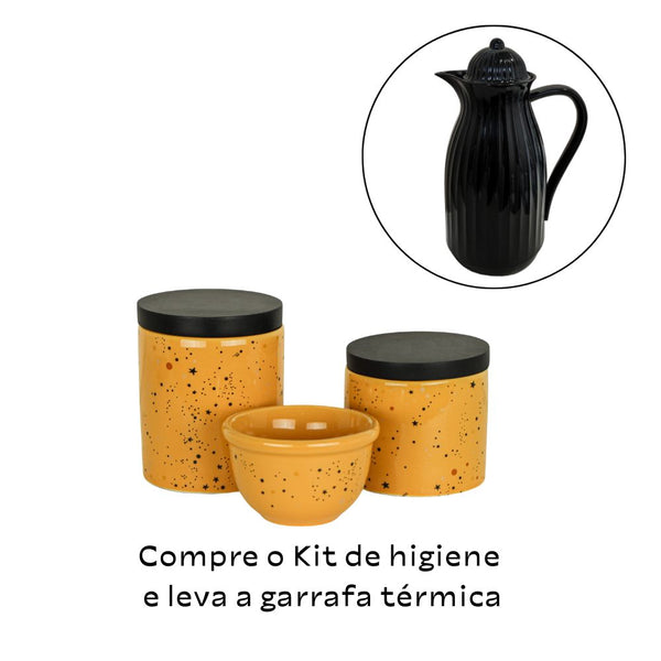 KIT HIGIENE 3PC UNIVERSO AMARELO MOSTARDA