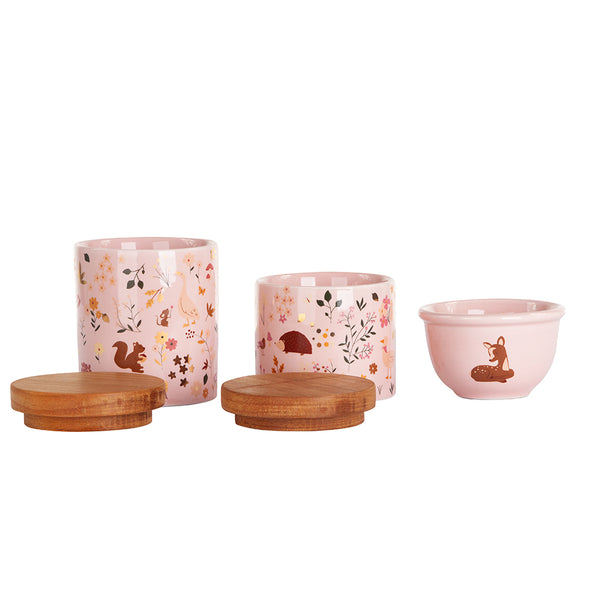 KIT DE HIGIENE AFETO ROSA COM DOURADO