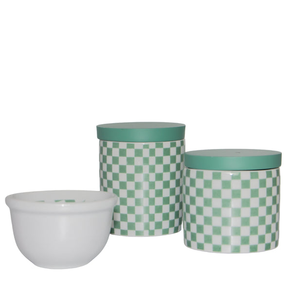 KIT HIGIENE QUADRICULADO VERDE