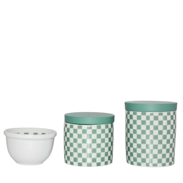 KIT HIGIENE QUADRICULADO VERDE