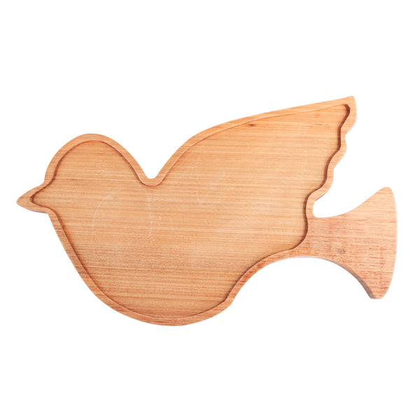 BANDEJA EM MADEIRA PASSARO