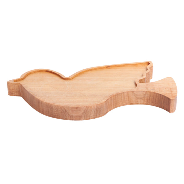 BANDEJA EM MADEIRA PASSARO