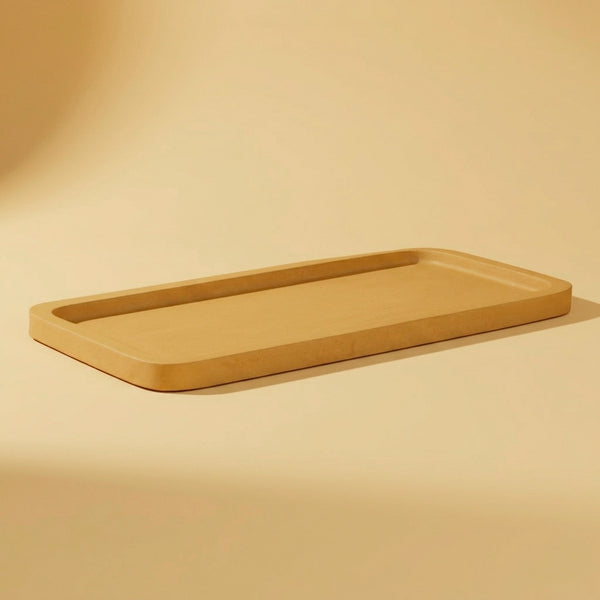 BANDEJA BORDA RASA MOSTARDA 30X15