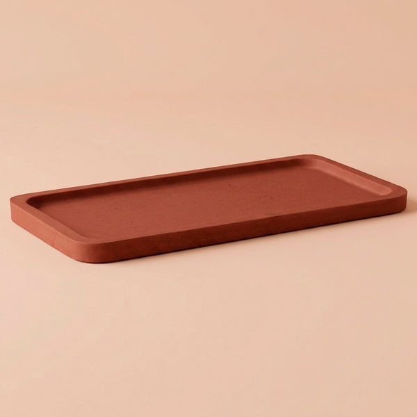 BANDEJA BORDA RASA TERRA COTA