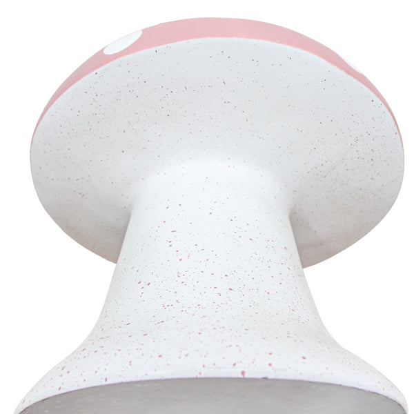 BANQUINHO COGUMELO DE RESINA ROSA